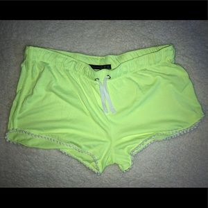 Neon yellow shorts